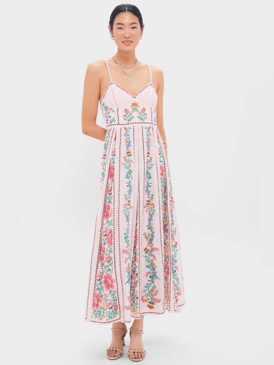 FARM Rio Dresses & Skirts - Small Farm Rio Pink Delicate Forest Floral Tropical Maxi Dress